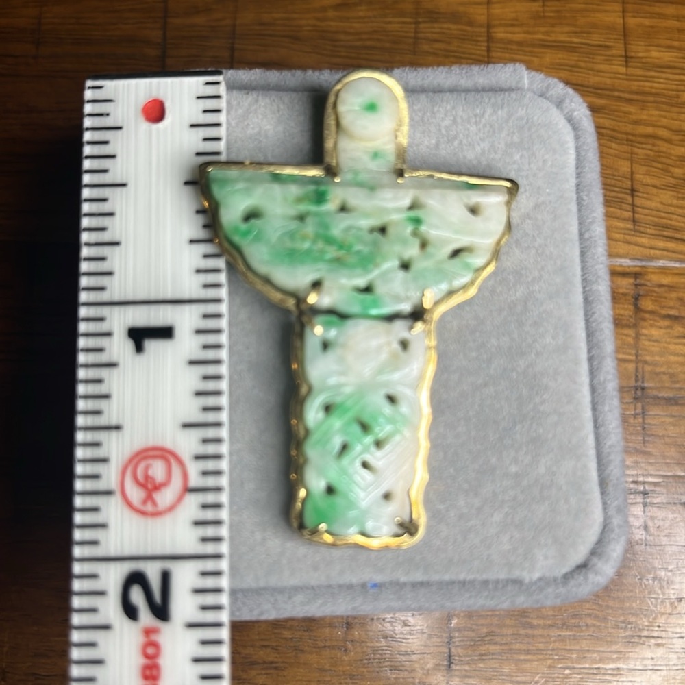 Vintage Jade angel 14 karat gold - Picture 8 of 8